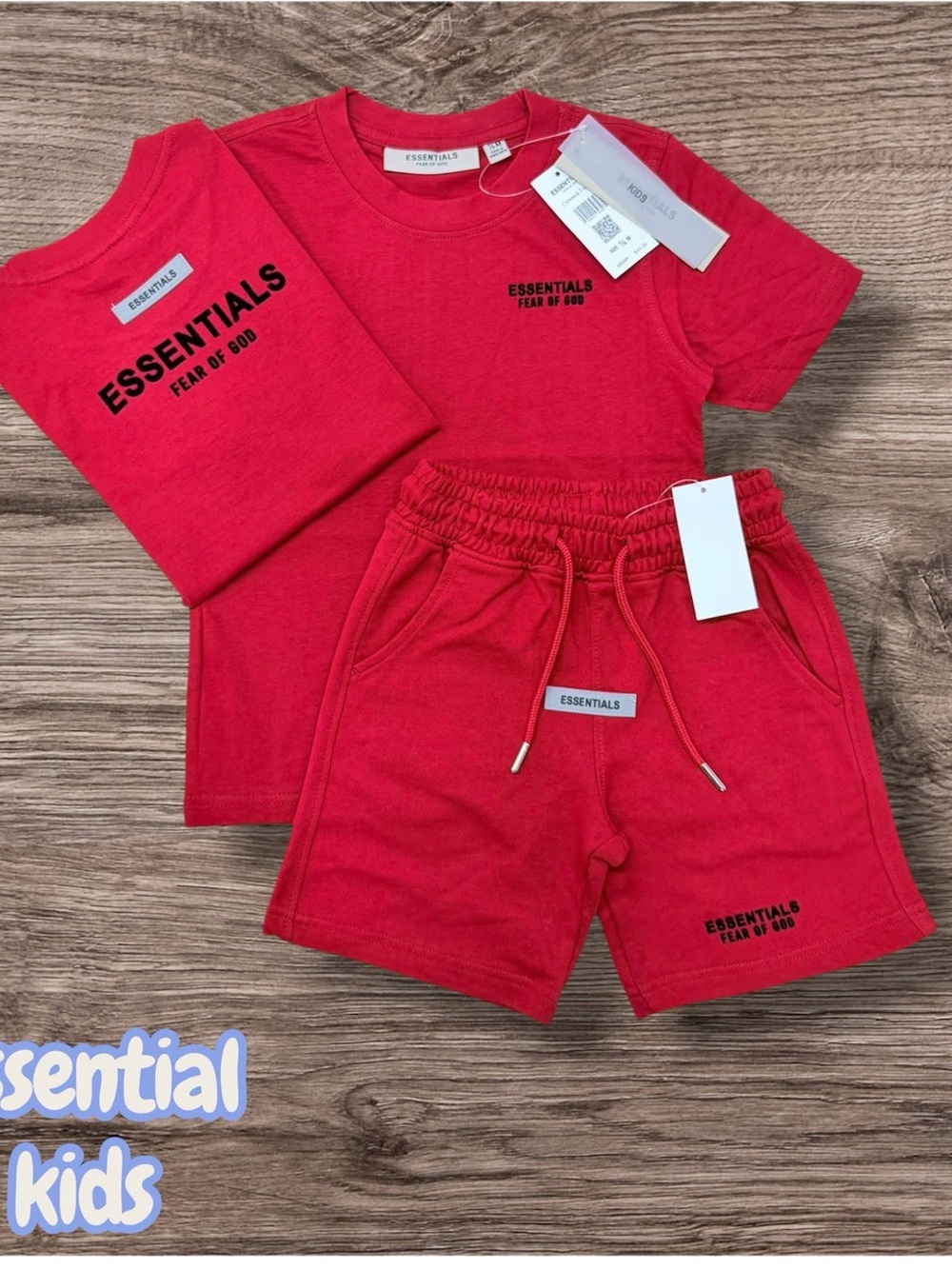 ESSENTIALS Fear of God Kids Tee & Shorts Set